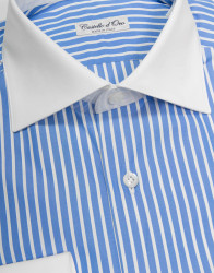 Castello D'Oro Blue Shirts With White Candy Stripes thumbnail 2